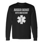 Ausser Dienst Rette Dich Selbst [German Language] Black Langarmshirts